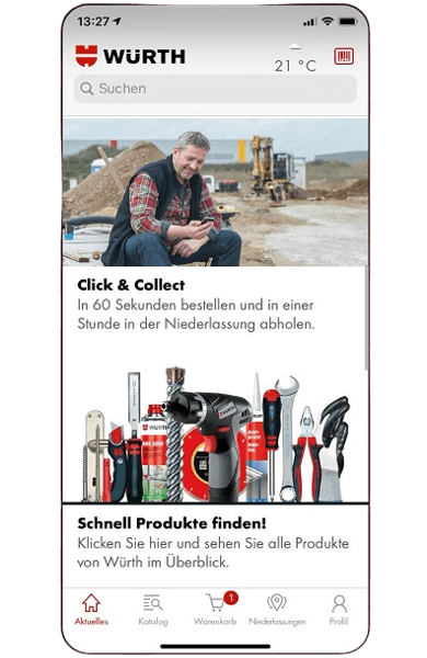 Würth Deutschland App für Handwerker